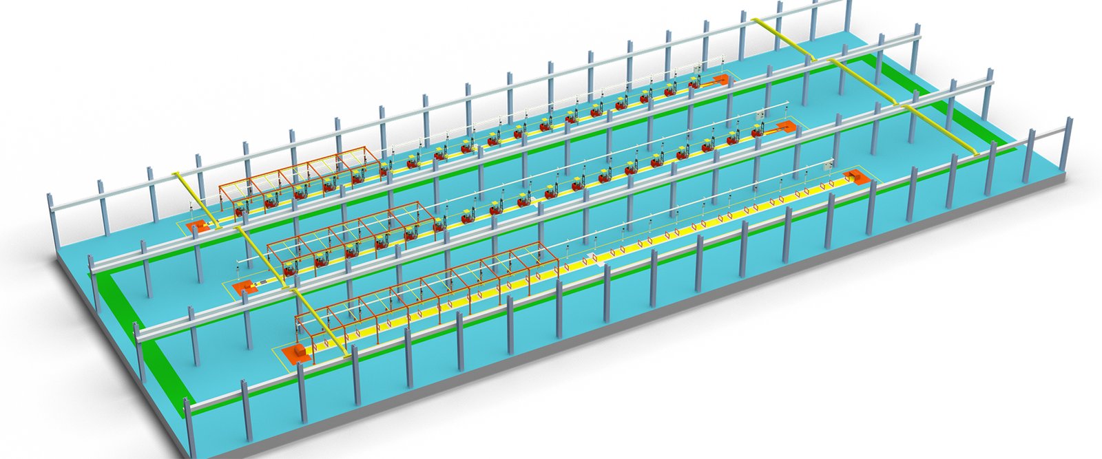 Forklift production line plant