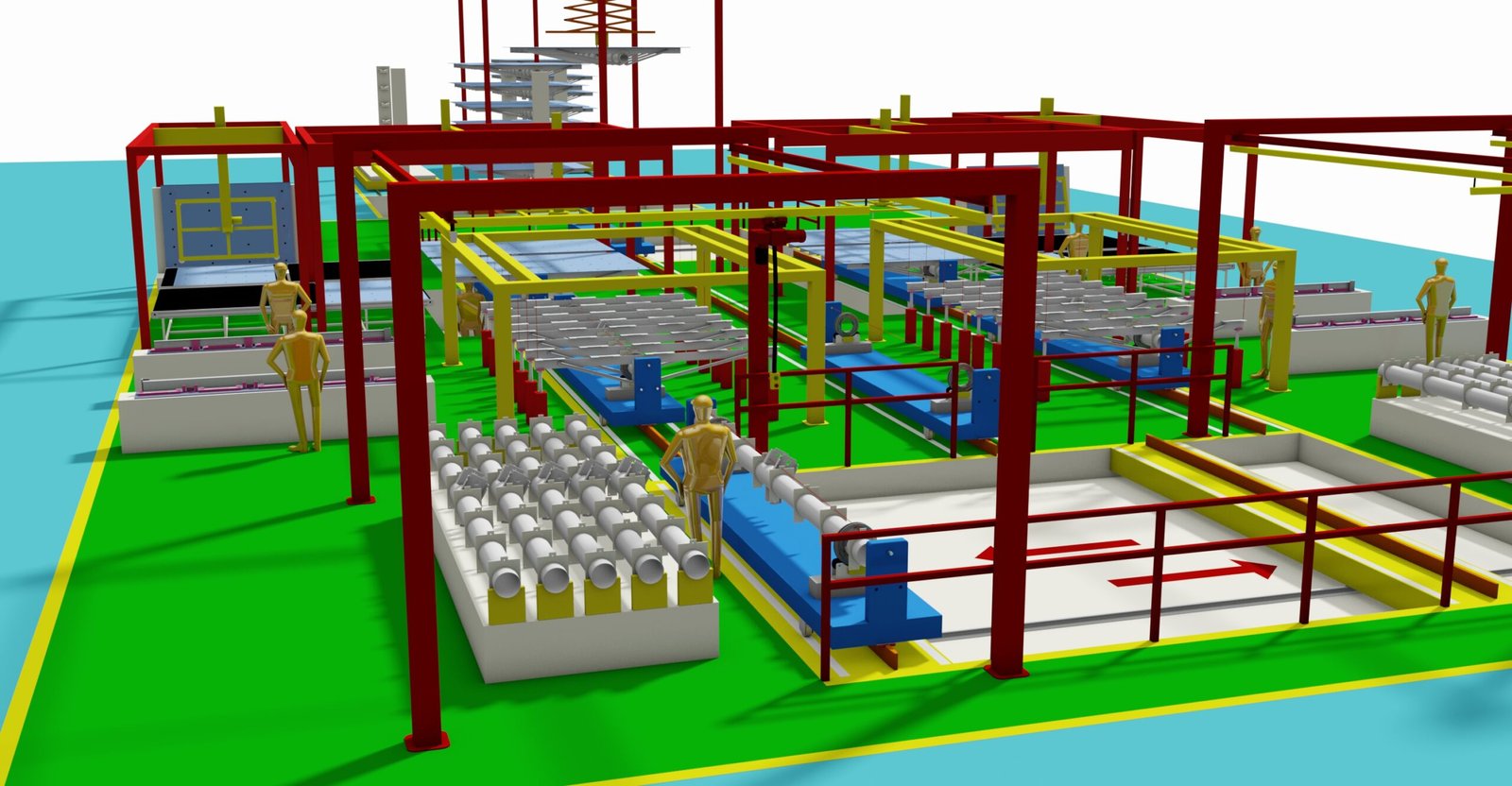 A heliostat assembly line for concentrated solar power (CSP) plants