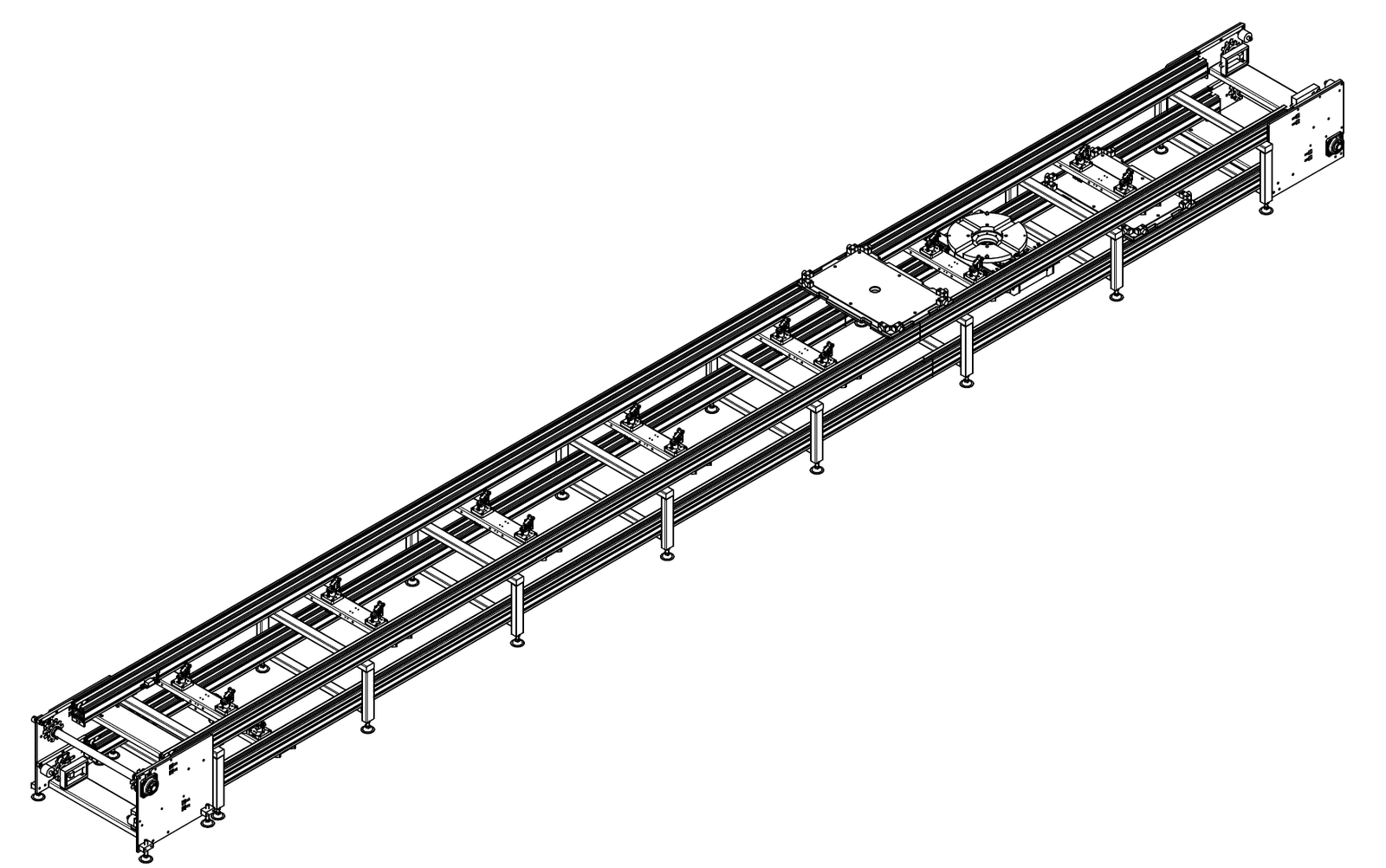 Modular Free Flow Chain Conveyor Line