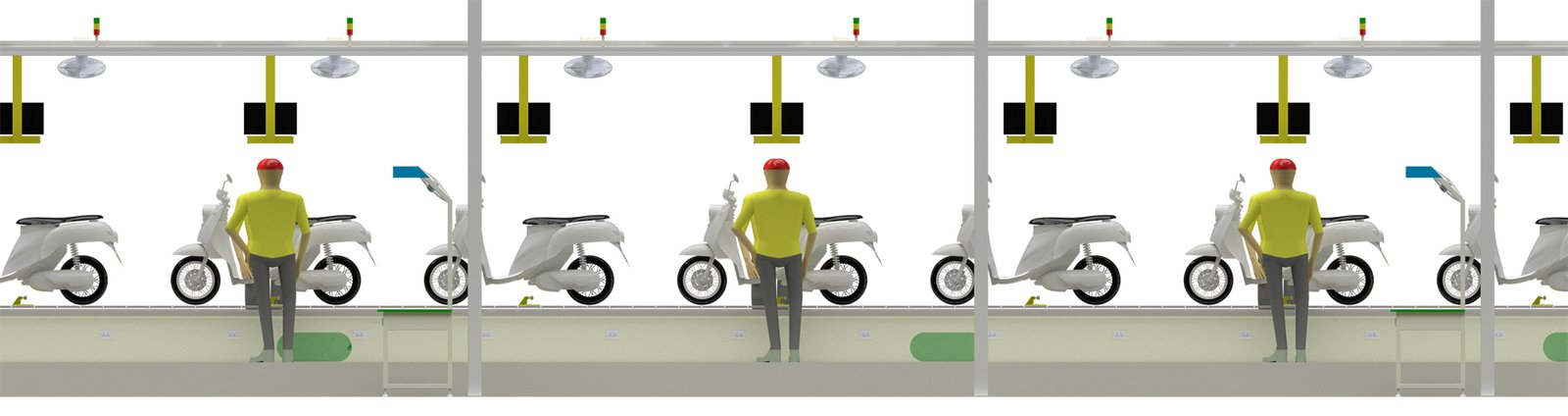 Electric motorcycles assembly line