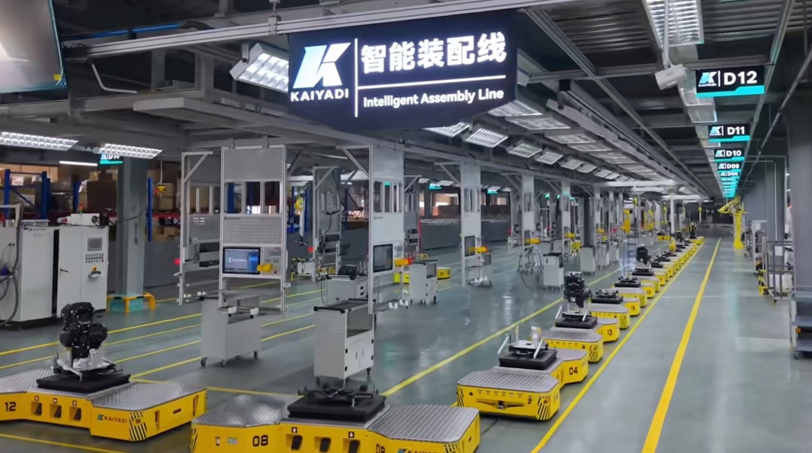 AGV Motorcycle Assembly Line