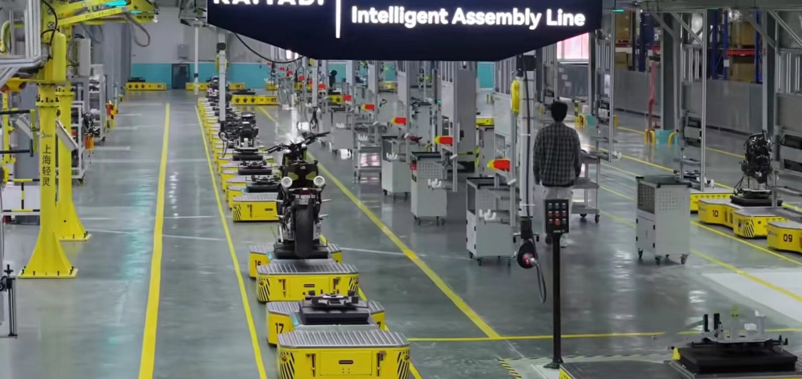 AGV assembly line for Motorcycles