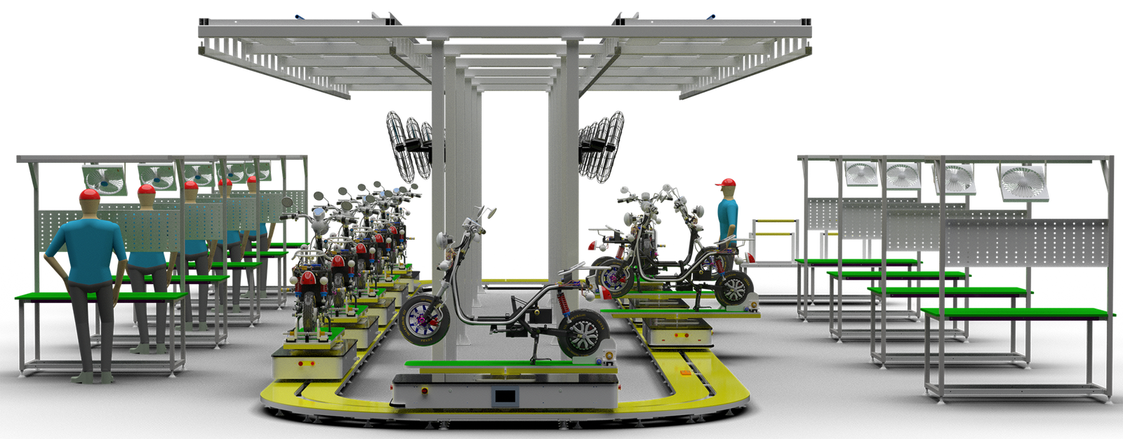 Two-wheeled Electric Scooter RGV Assembly Line