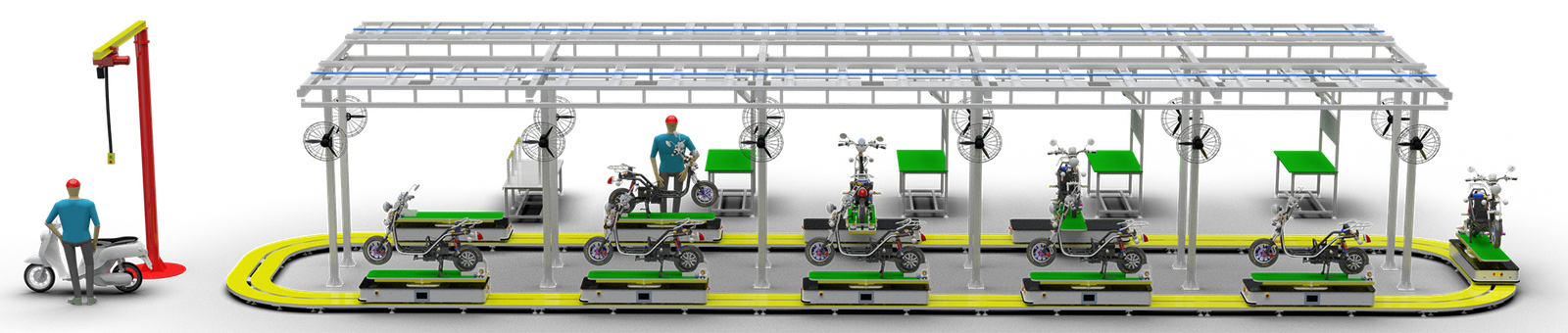 Two-Wheel EV RGV Assembly Line
